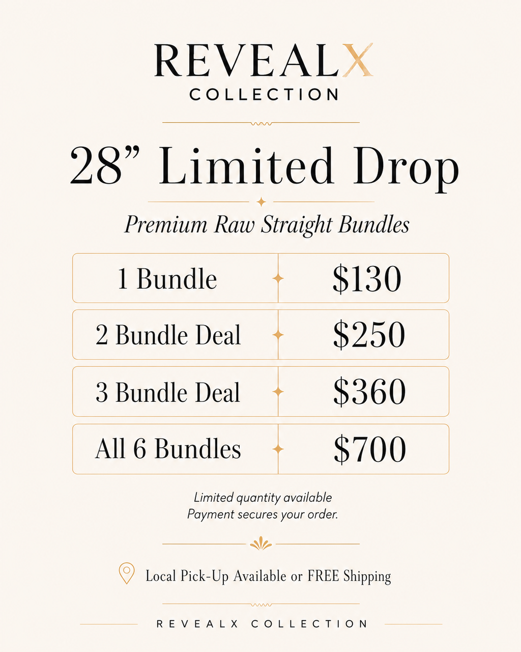 2 28" Inch Bundles - $250