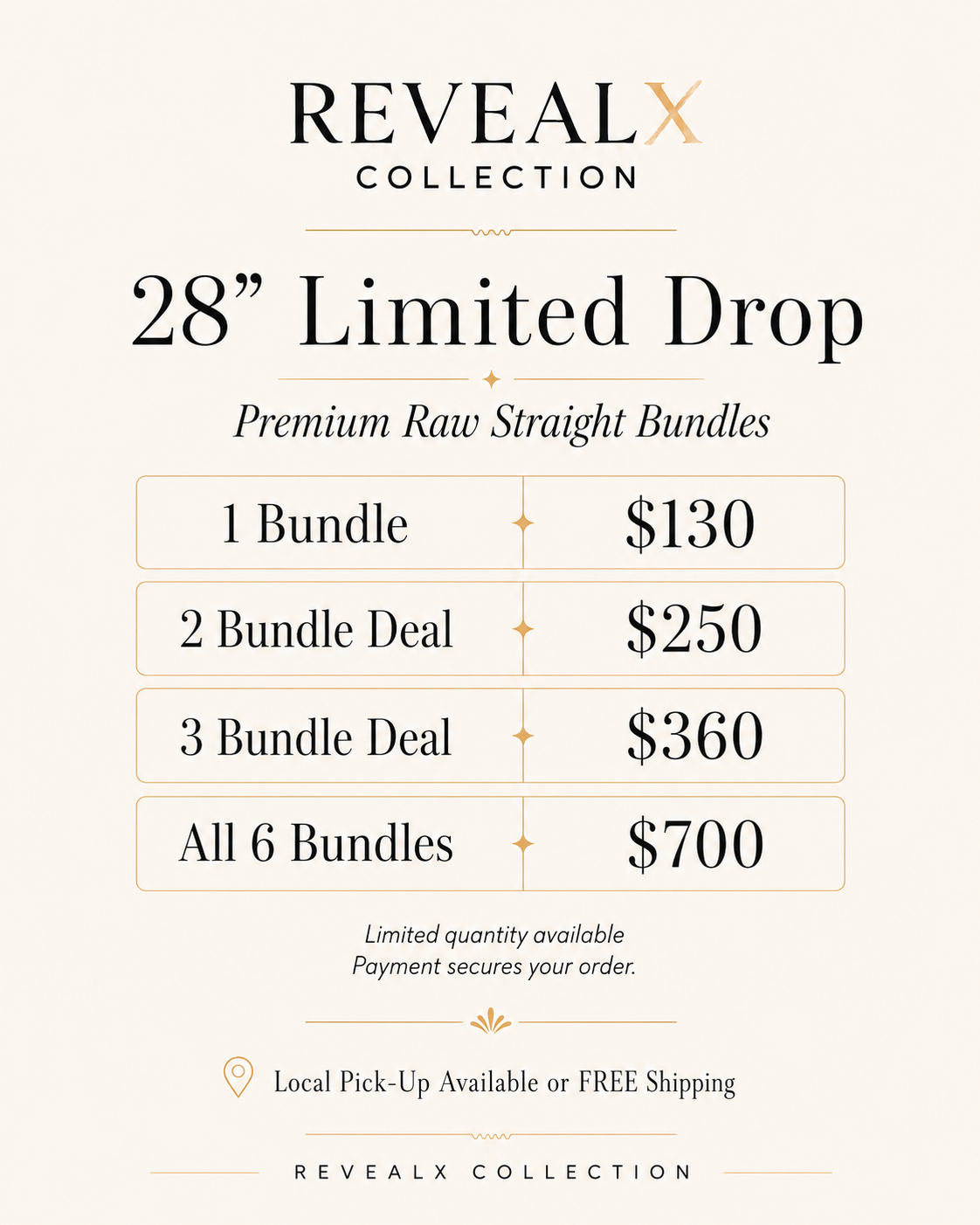 2 28" Inch Bundles - $250